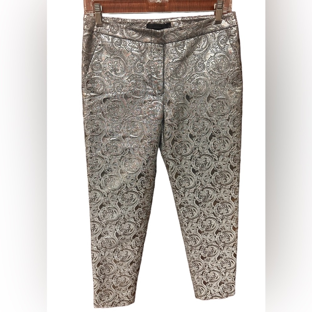 Jenni Kayne Metallic Silver Pants Sz2 $695
